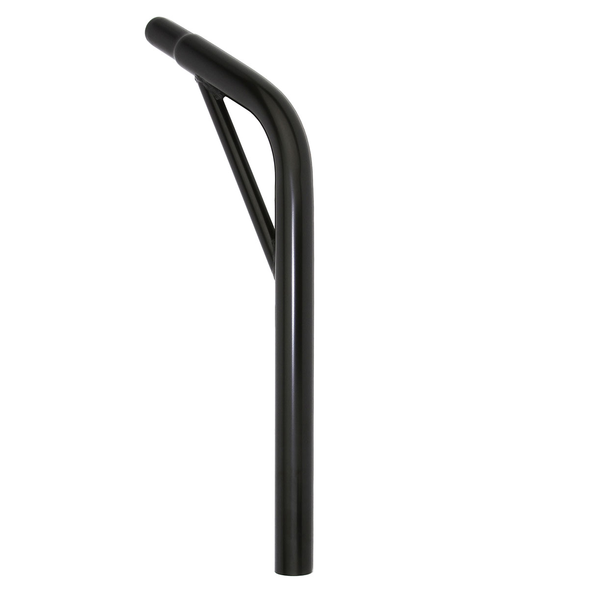 Steel Seatpost Pilar 25.4 x 400mm Lay-Back W/Support Black.